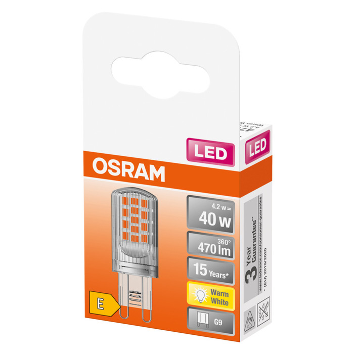 Stiftlampa LED 4,2W G9 Osram